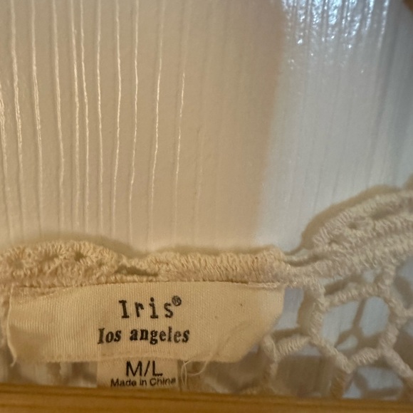 Iris Cream Crochet Fringe Top - Picture 4 of 6